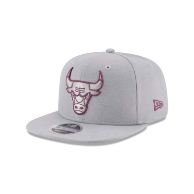 Sapca New Era Chicago Bulls NBA Maroon Original Fit 9FIFTY Snapback - Gri